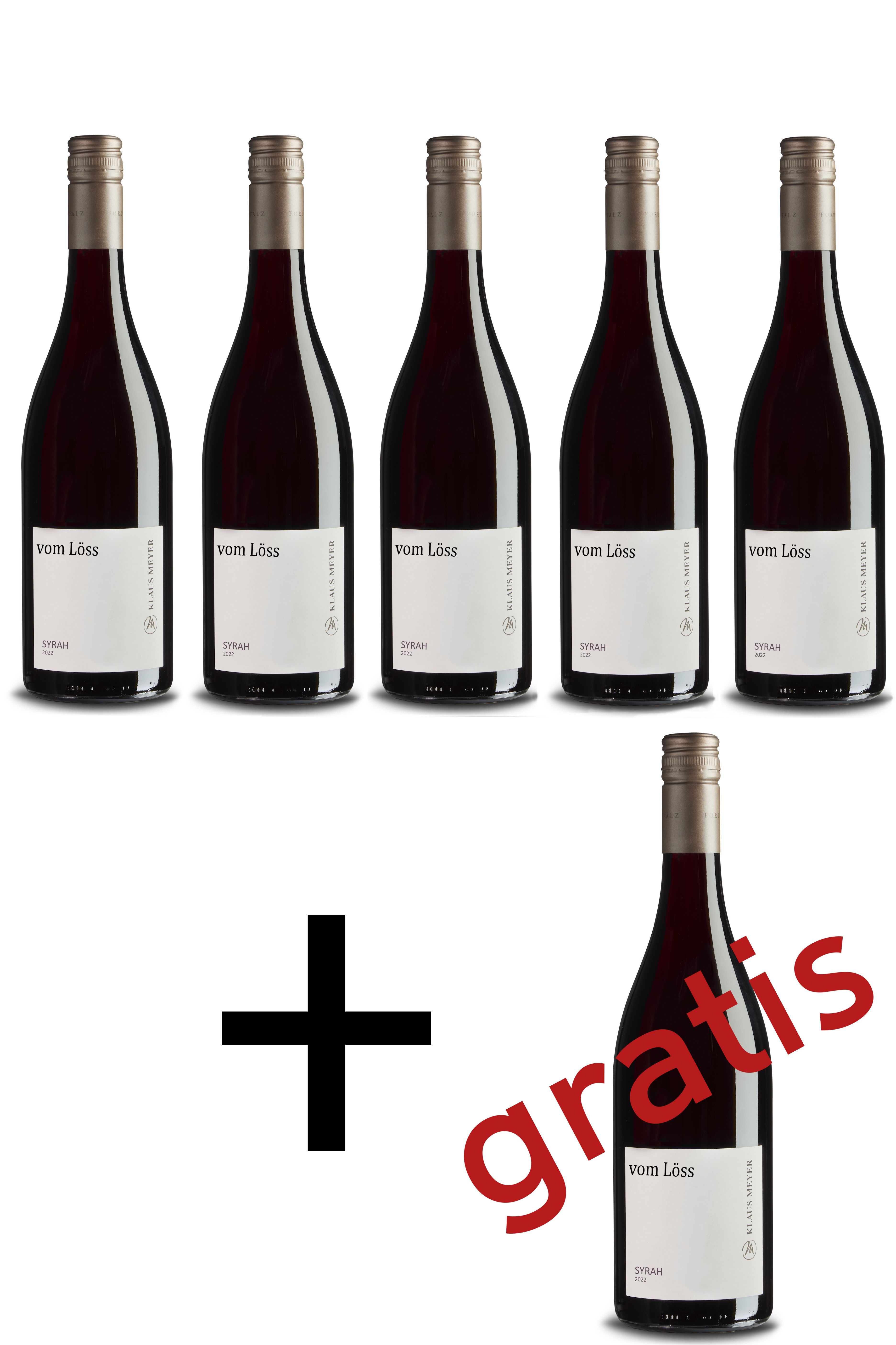 5+1 Flaschen 2022 Klaus Meyer vom Löss Syrah Pfalz