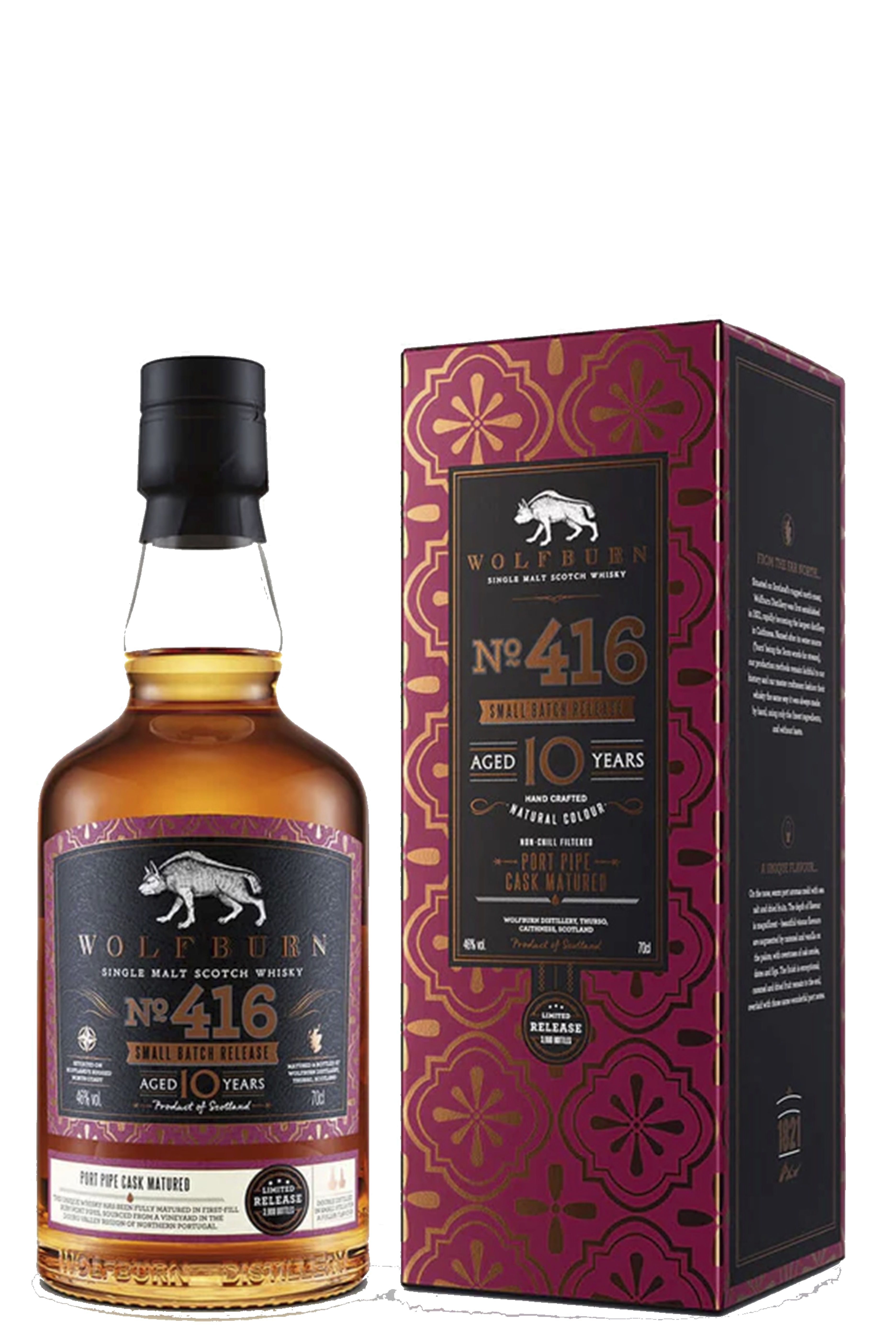 Wolfburn 10 Jahre No. 416 Port Pipe Cask
