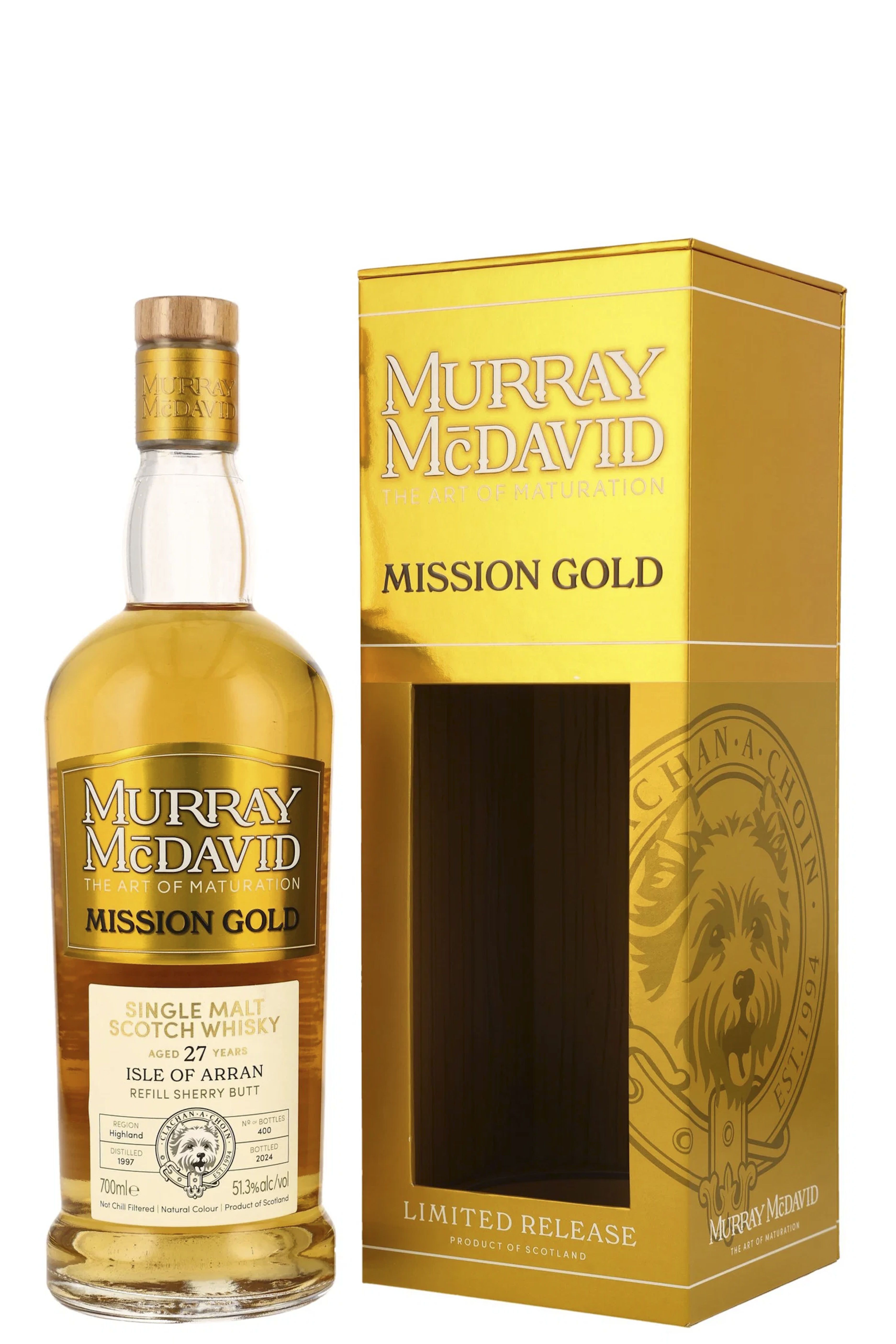 1997 Arran 27 Jahre Refill Sherry Butt Murray McDavid